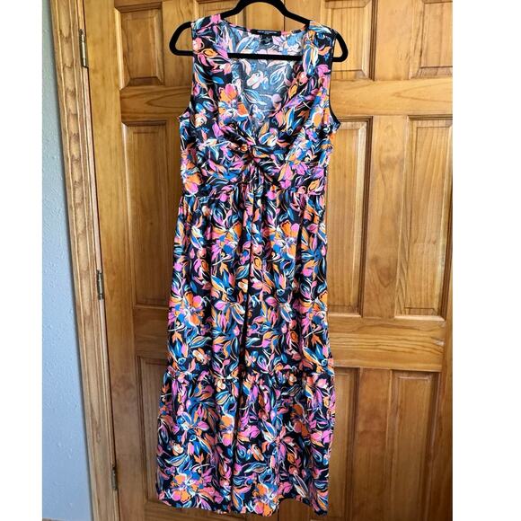 French Connection Bright Floral Sleeveless Maxi Dress - XL - New Without Tags - Picture 3 of 9